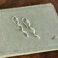 Silver Serena Twist Drop Earrings