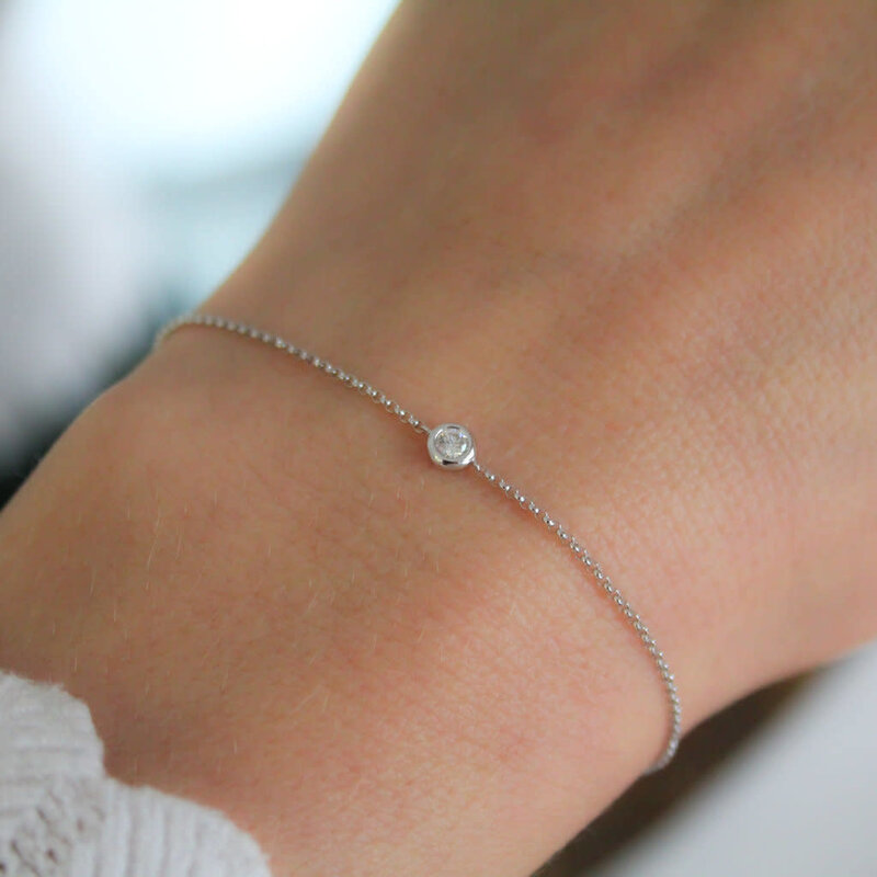 LILA White Gold North Star Diamond Bracelet  0.10 ct