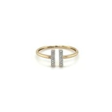 KENSINGTON Gold Barre Diamond Ring