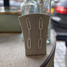 Silver Lana Chain Drop Earrings