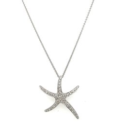OCEANIA White Gold Diamond Starfish Necklace