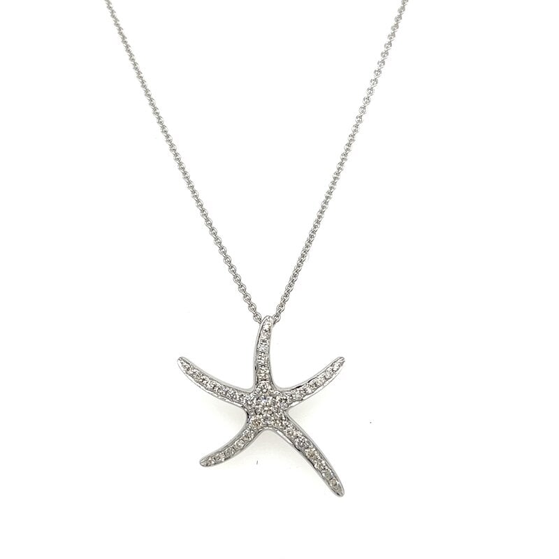 OCEANIA White Gold Diamond Starfish Necklace