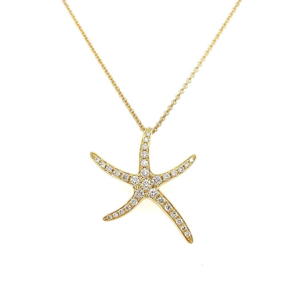 OCEANIA Gold Diamond Starfish Necklace