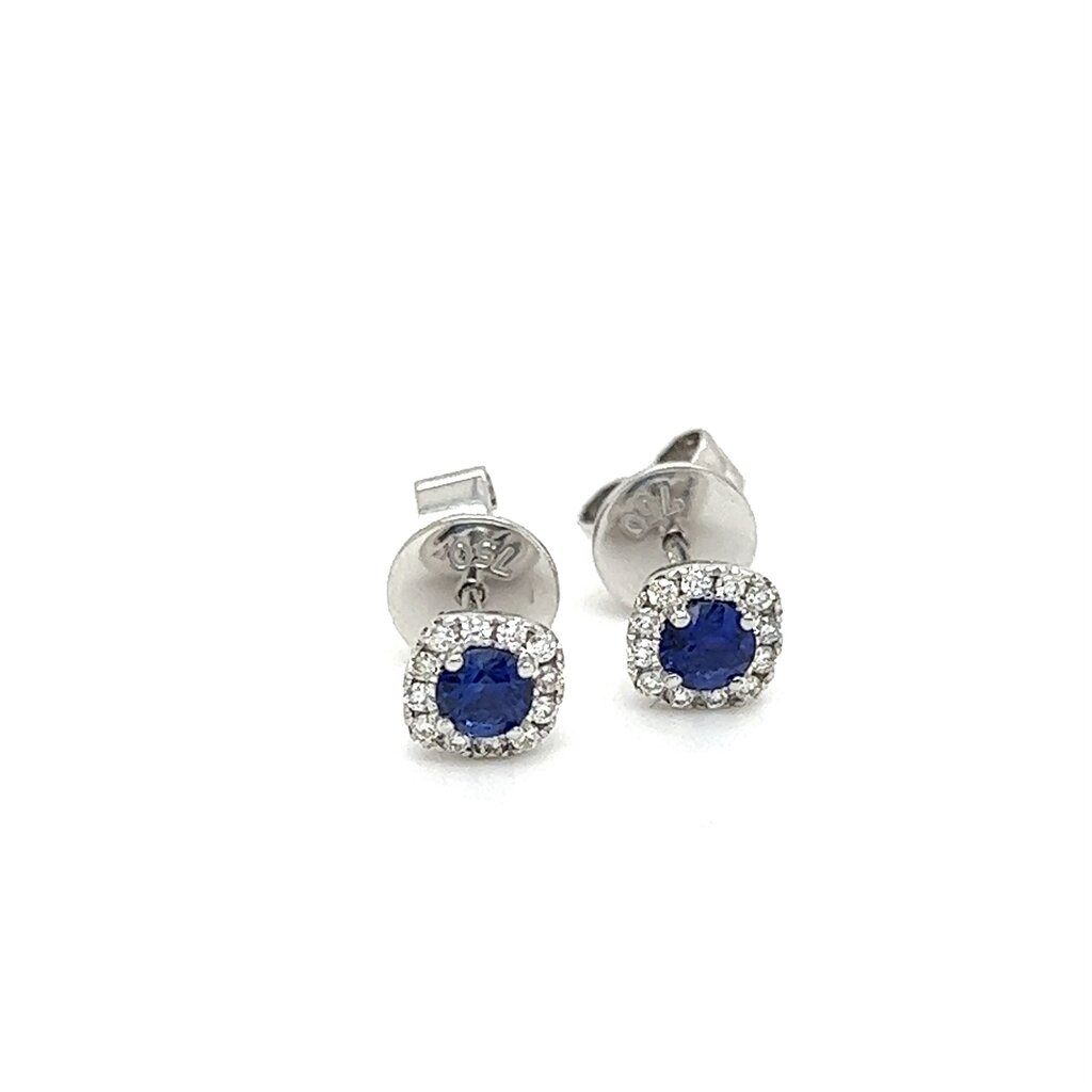 OCEANIA White Gold Sapphire and Diamond Sadie Earrings