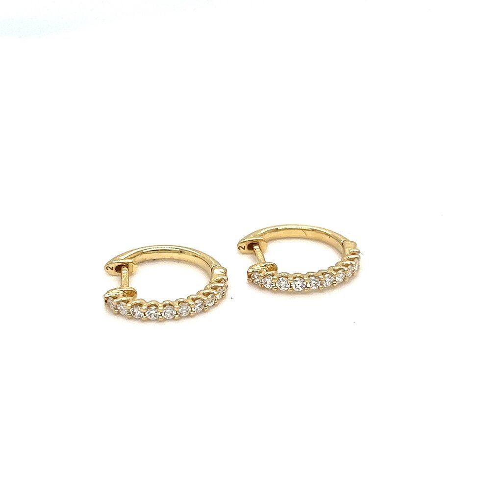 MONROE Gold Diamond Hazel Hoop Earrings 0.25ct