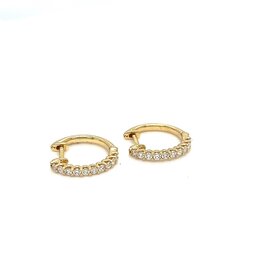 MONROE Gold Diamond Hazel Hoop Earrings 0.25ct