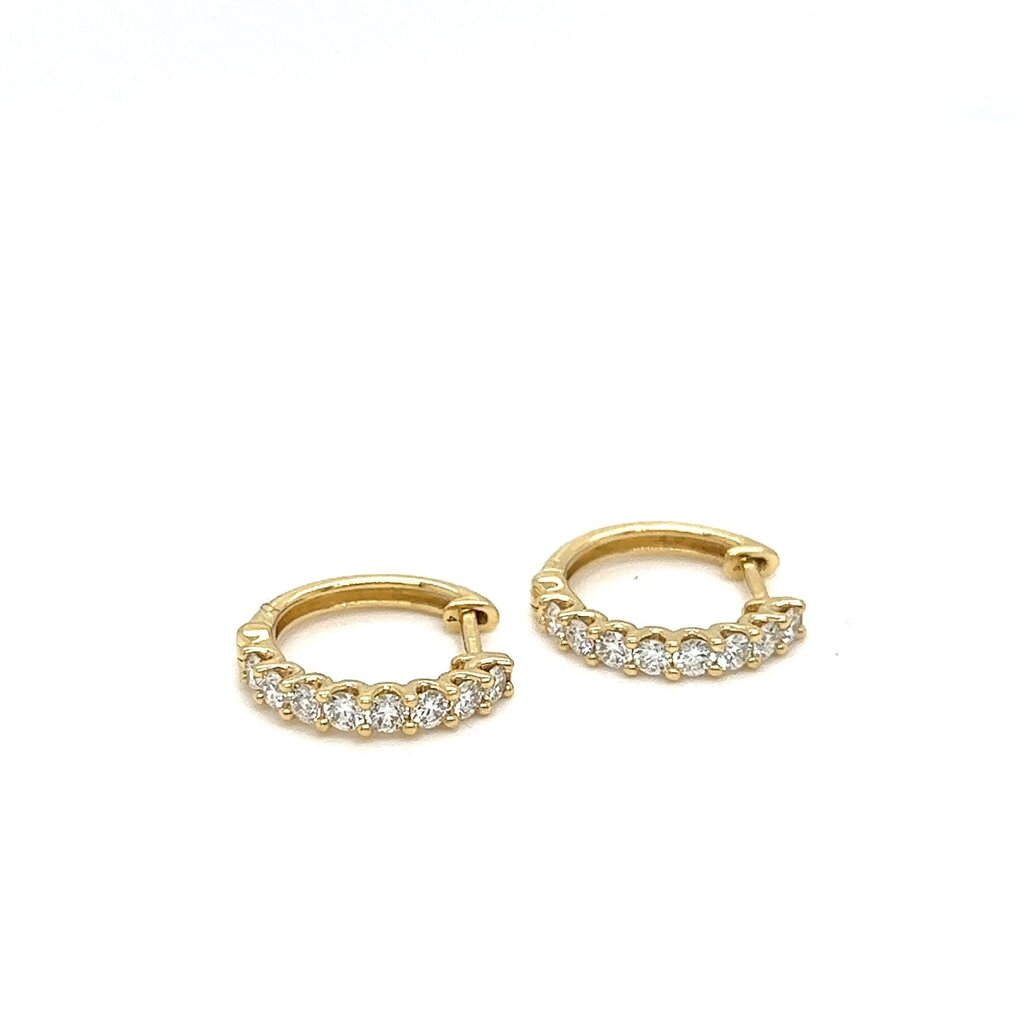 BLOSSOM Gold Diamond Hazel Hoop Earrings 0.50ct