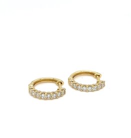 BLOSSOM Gold Diamond Hazel Hoop Earrings 0.50ct