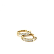 BLOSSOM Gold Diamond Hazel Hoop Earrings 0.50ct