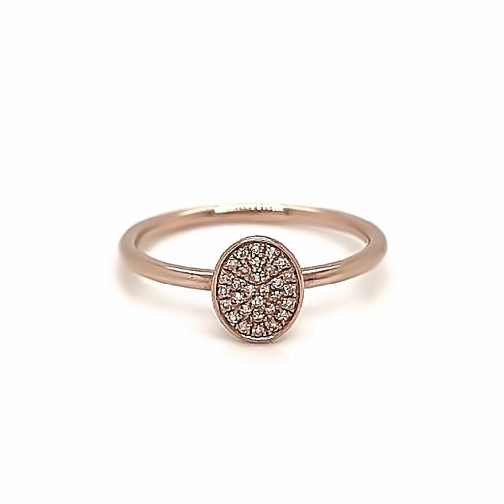 GATSBY  Rose Gold Monique Oval  Diamond Ring