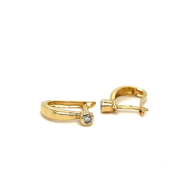 BARDOT Gold Diamond Harriet Hoop Earrings