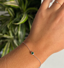 OCEANIA White Gold Elphine Emerald Bracelet