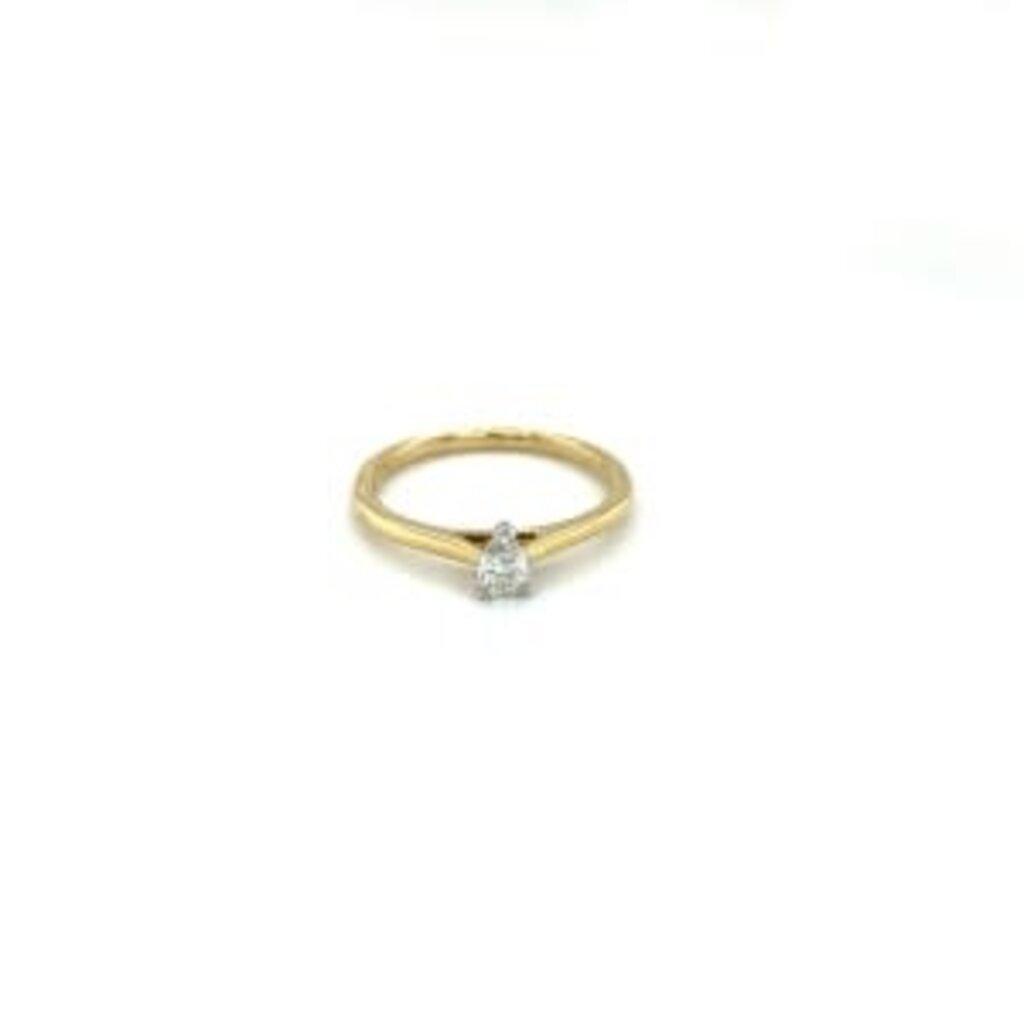 BLOSSOM Gold Pear Diamond Violet Ring