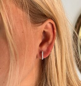 GATSBY White Gold Diamond Hazel Hoop Earrings 0.33ct