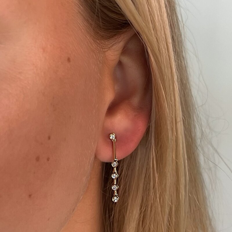 GATSBY 18 Carat Gold Diamond Tamara Earrings