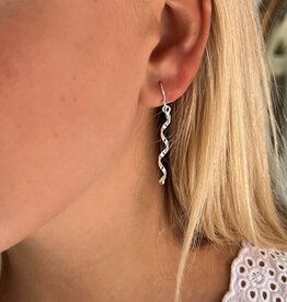 Silver Serena Twist Drop Earrings