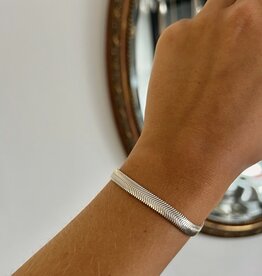 Silver Claudia Snake Bracelet