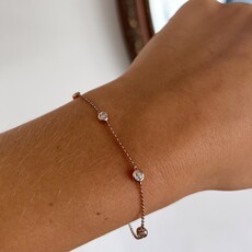 BLOSSOM  Rose Gold Quinate Diamond Bracelet
