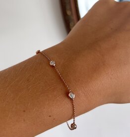 BLOSSOM  Rose Gold Quinate Diamond Bracelet