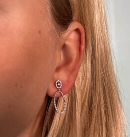 BLOSSOM Rose Gold Neve Diamond Drop Earrings