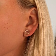 Gold Hammered Solar Earrings