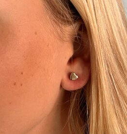 DARCY Gold Slender Heart Earrings