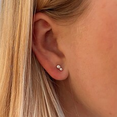 BLOSSOM Rose Gold Isla Duo Diamond Earrings
