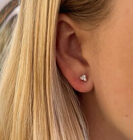 BLOSSOM  Rose Gold Ivy Tri Diamond Earrings
