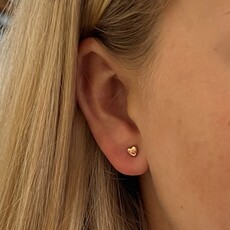 DARCY Rose Gold Petite Heart Earrings