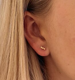 Gold Hive Bar Earrings