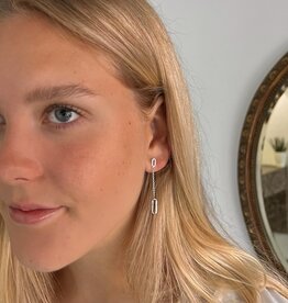 LILA Silver Livv Chain Drop Earrings