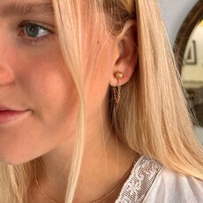 Boho Gold Chain Loop Earrings