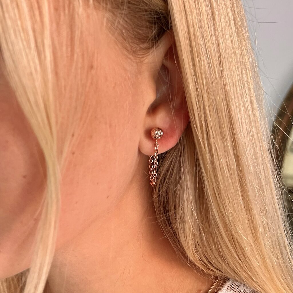 Boho Gold Chain Loop Earrings