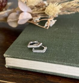 KENSINGTON White Gold Gemma Diamond Huggies Earrings