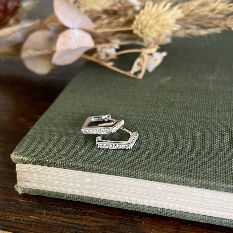 KENSINGTON White Gold Gemma Diamond Huggies Earrings