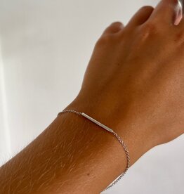 White Gold Rebecca Bar Chain Bracelet
