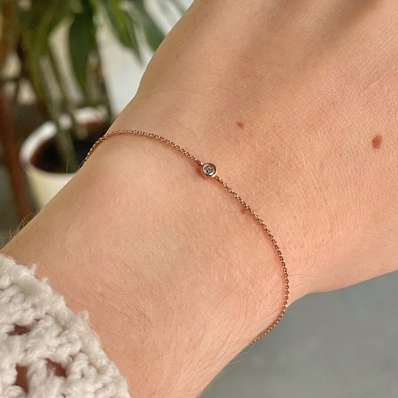 LILA Rose Gold North Star Diamond Bracelet  0.10 ct