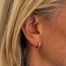 KENSINGTON White Gold Gemma Diamond Huggies Earrings