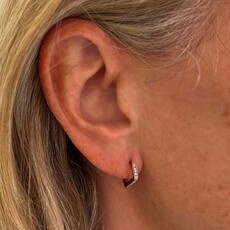 KENSINGTON Gold Gemma Diamond Huggies Earrings