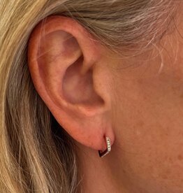 KENSINGTON Gold Gemma Diamond Huggies Earrings