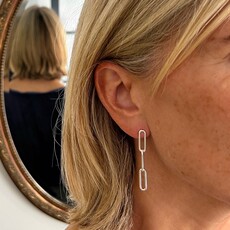 Silver Lana Chain Drop Earrings
