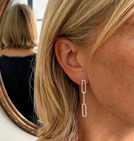 Silver Lana Chain Drop Earrings