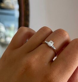 BLOSSOM Gold Emerald Cut Diamond Lorelai Ring