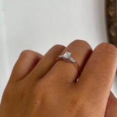 BLOSSOM Gold Emerald Cut Diamond Lorelai Ring