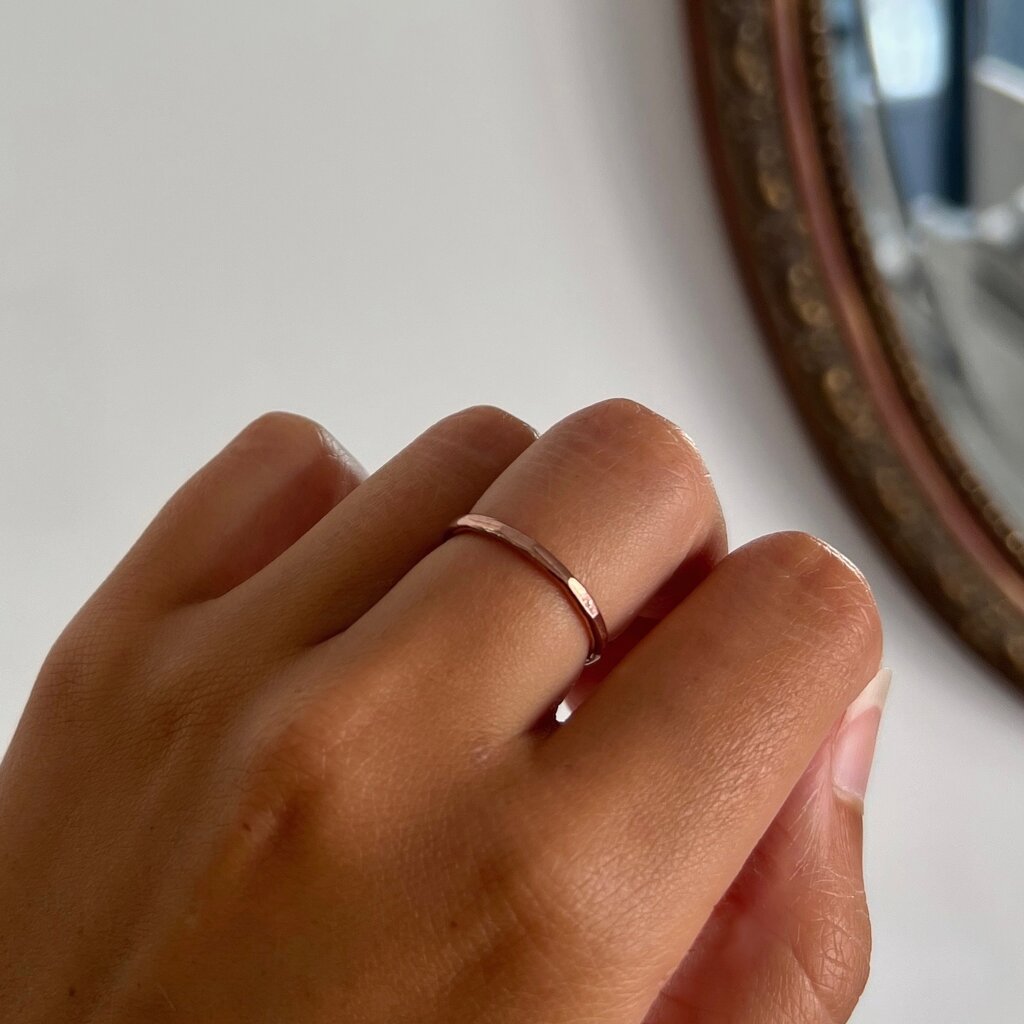 LILA Rose Gold Waves Stacking Ring