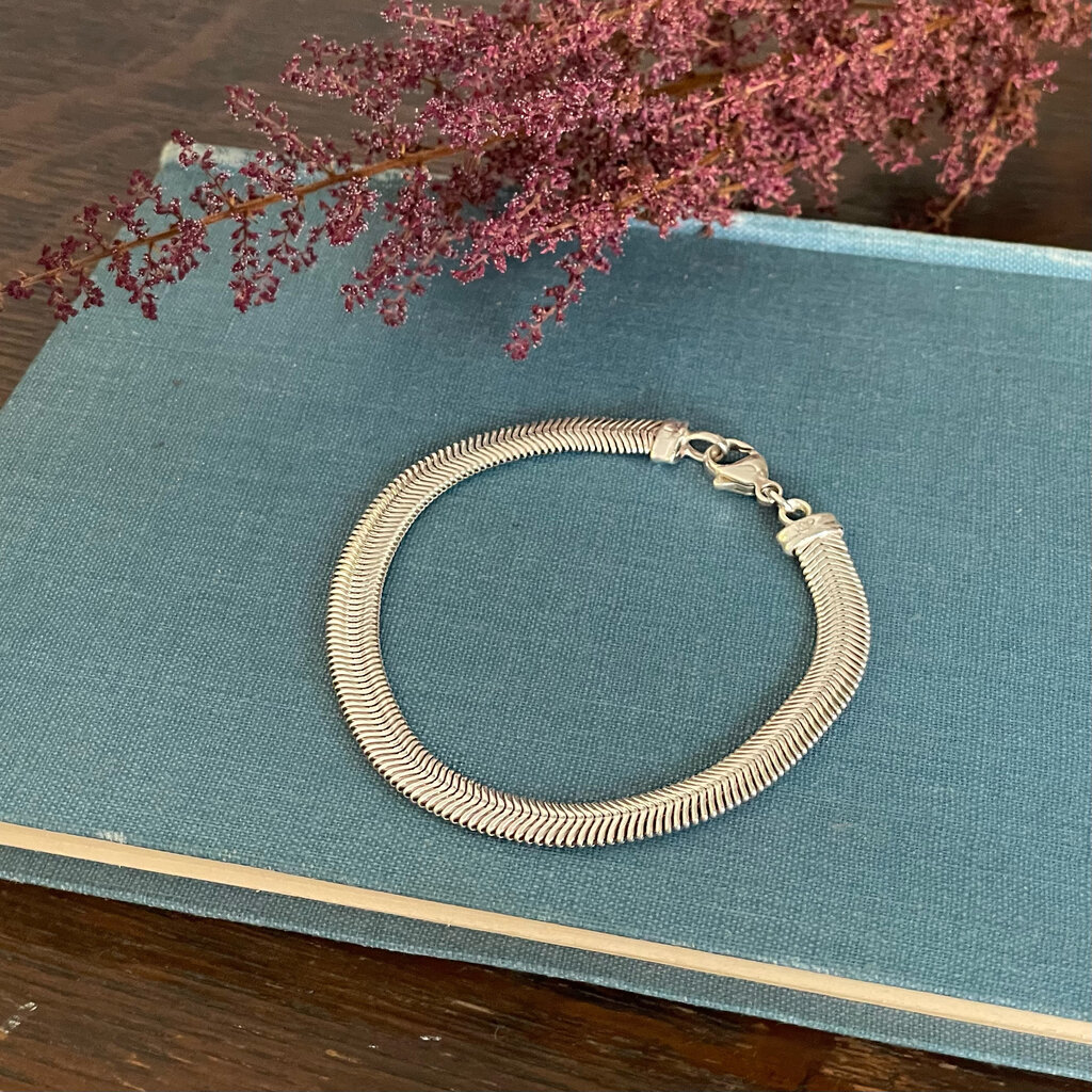 Silver Claudia Snake Bracelet