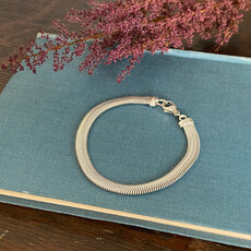 Silver Claudia Snake Bracelet