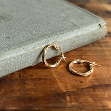 Gold Willow Hoop Earrings