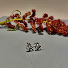 Silver Shimmer Fleur Earrings