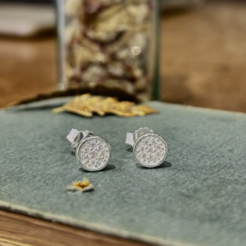 Silver Shimmer Sol Earrings